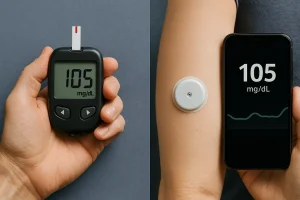 Glucometer vs CGM comparison for blood sugar tracking